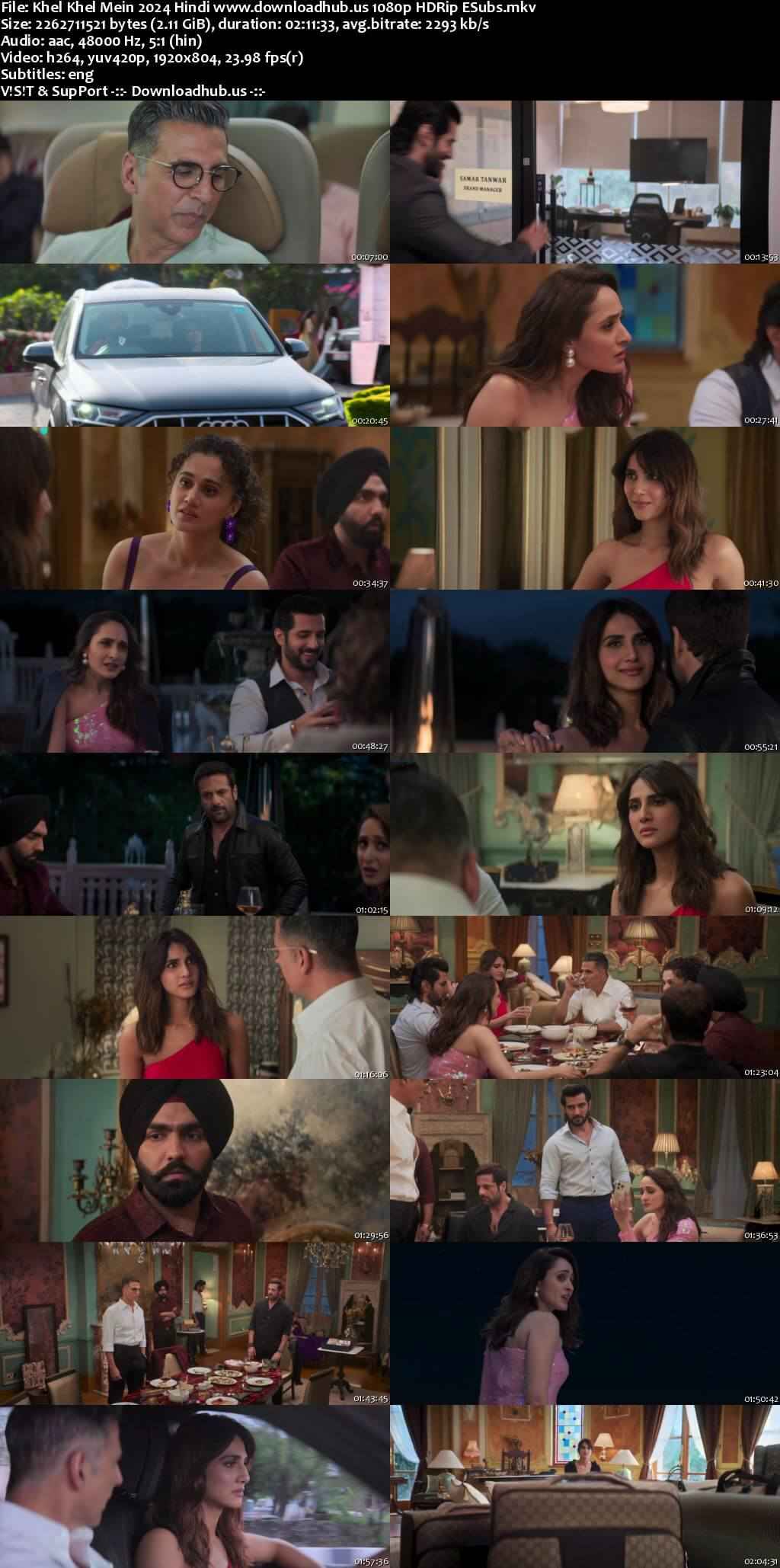 Khel Khel Mein 2024 Hindi Movie DD5.1 1080p 720p 480p HDRip ESubs x264 HEVC