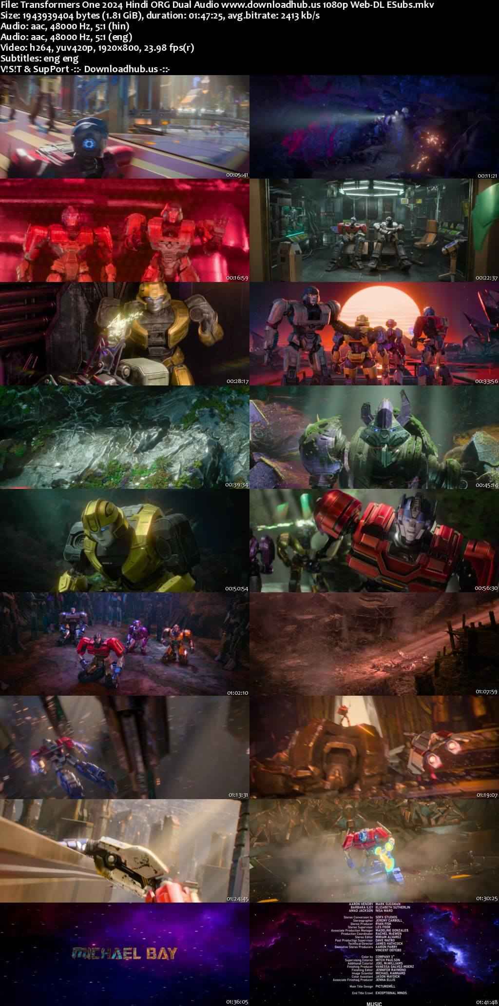 Transformers One 2024 Hindi ORG Dual Audio Movie DD5.1 4k 1080p 720p 480p Web-DL ESubs x264 HEVC Transformers One 2024 Hindi ORG Dual Audio Movie DD5.1 4k 1080p 720p 480p Web-DL ESubs x264 HEVC