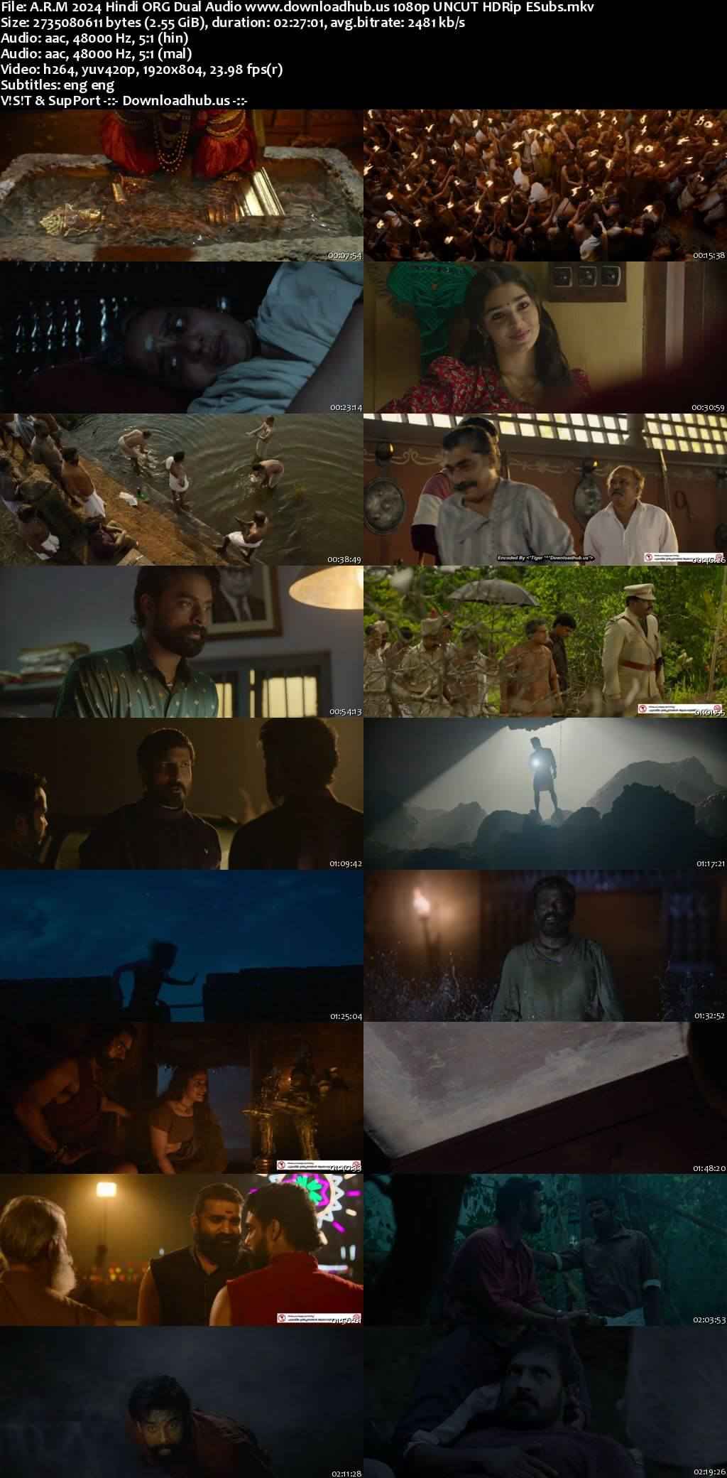 A.R.M 2024 Hindi ORG Dual Audio Movie DD5.1 4k 1080p 720p 480p UNCUT HDRip ESubs x264 HEVC
