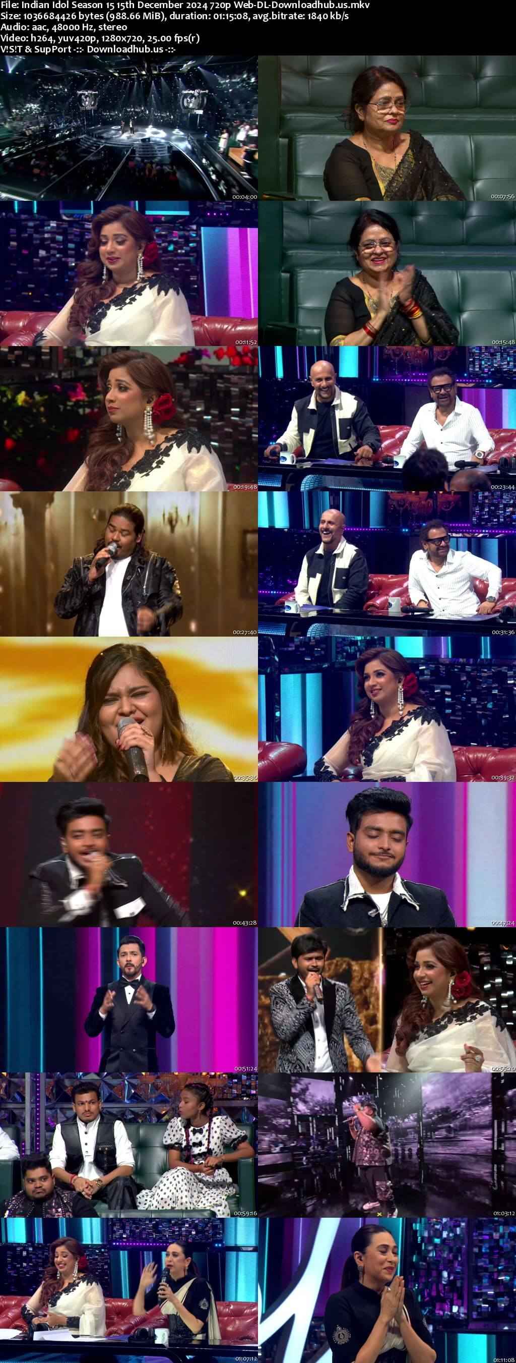 Indian Idol Season 15 15 December 2024 Episode 16 Web-DL 720p 480p