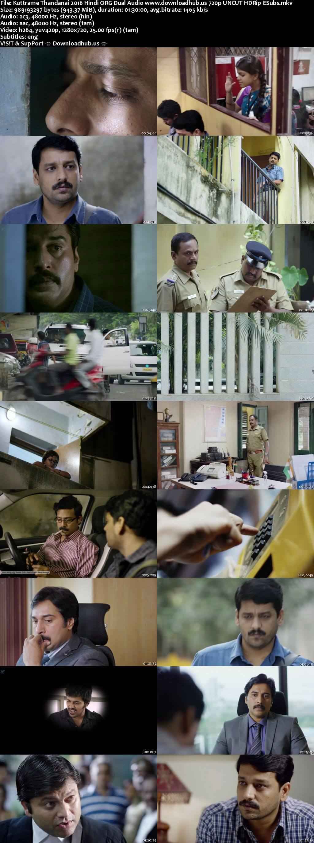 Kuttrame Thandanai 2016 Hindi ORG Dual Audio Movie DD2.0 720p 480p UNCUT HDRip ESubs x264 HEVC Kuttrame Thandanai 2016 Hindi ORG Dual Audio Movie DD2.0 720p 480p UNCUT HDRip ESubs x264 HEVC