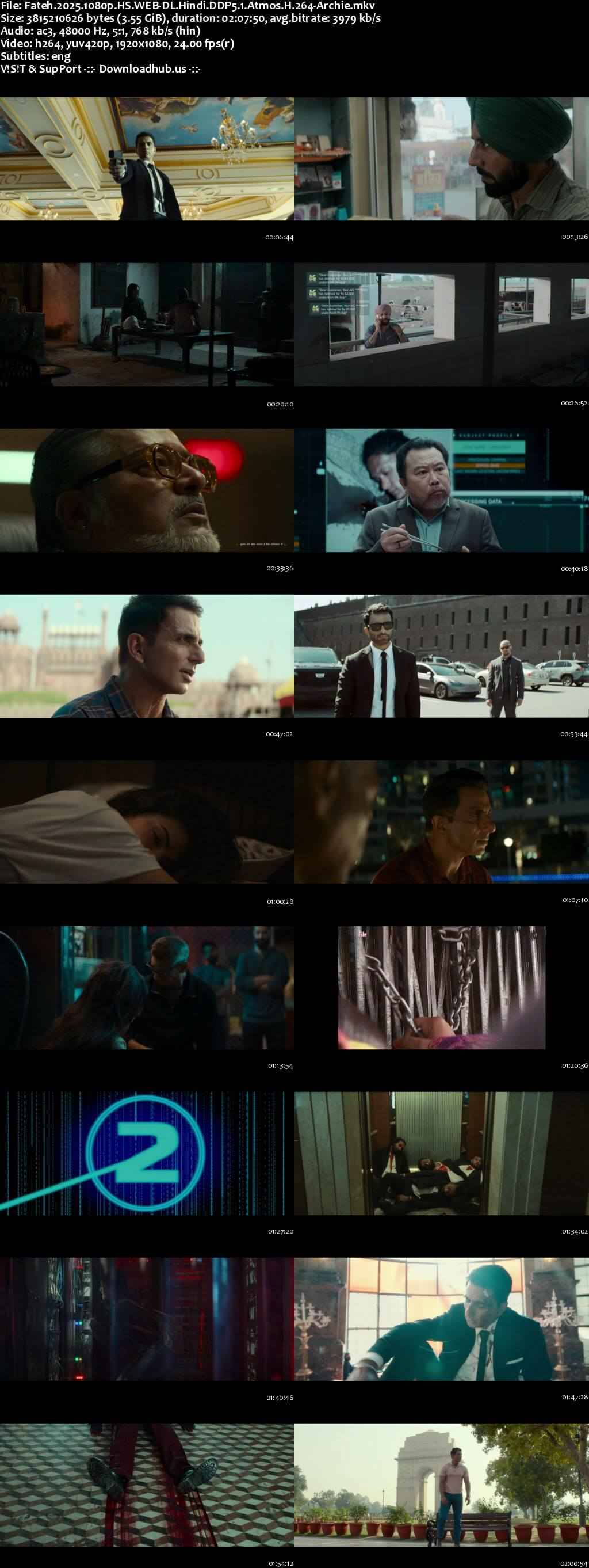Fateh 2025 Hindi Movie DD5.1 4k 1080p 720p 480p HDRip ESubs x264 HEVC