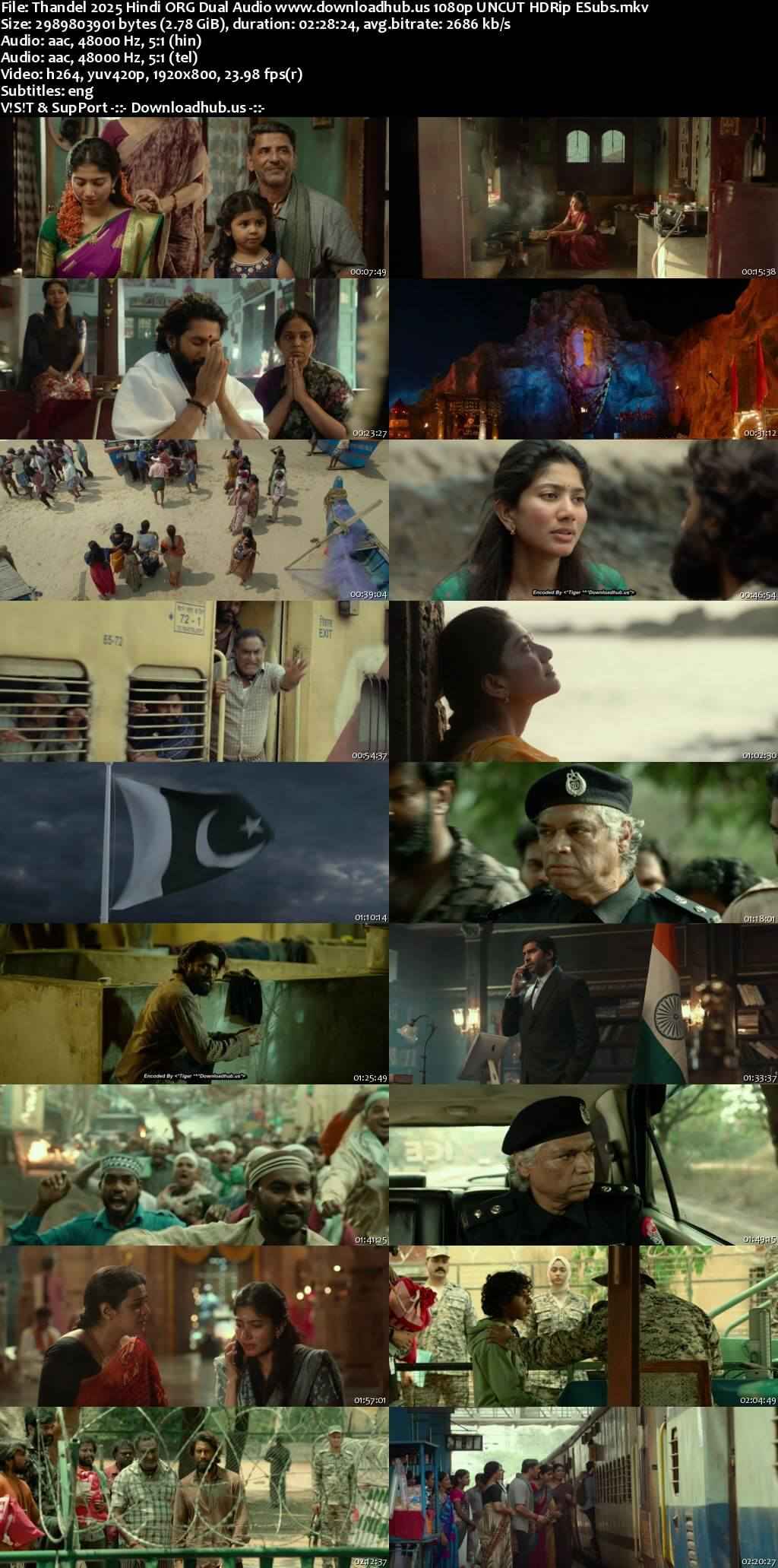 Thandel 2025 Hindi ORG Dual Audio Movie DD5.1 1080p 720p 480p UNCUT HDRip x264 HEVC Thandel 2025 Hindi ORG Dual Audio Movie DD5.1 1080p 720p 480p UNCUT HDRip x264 HEVC