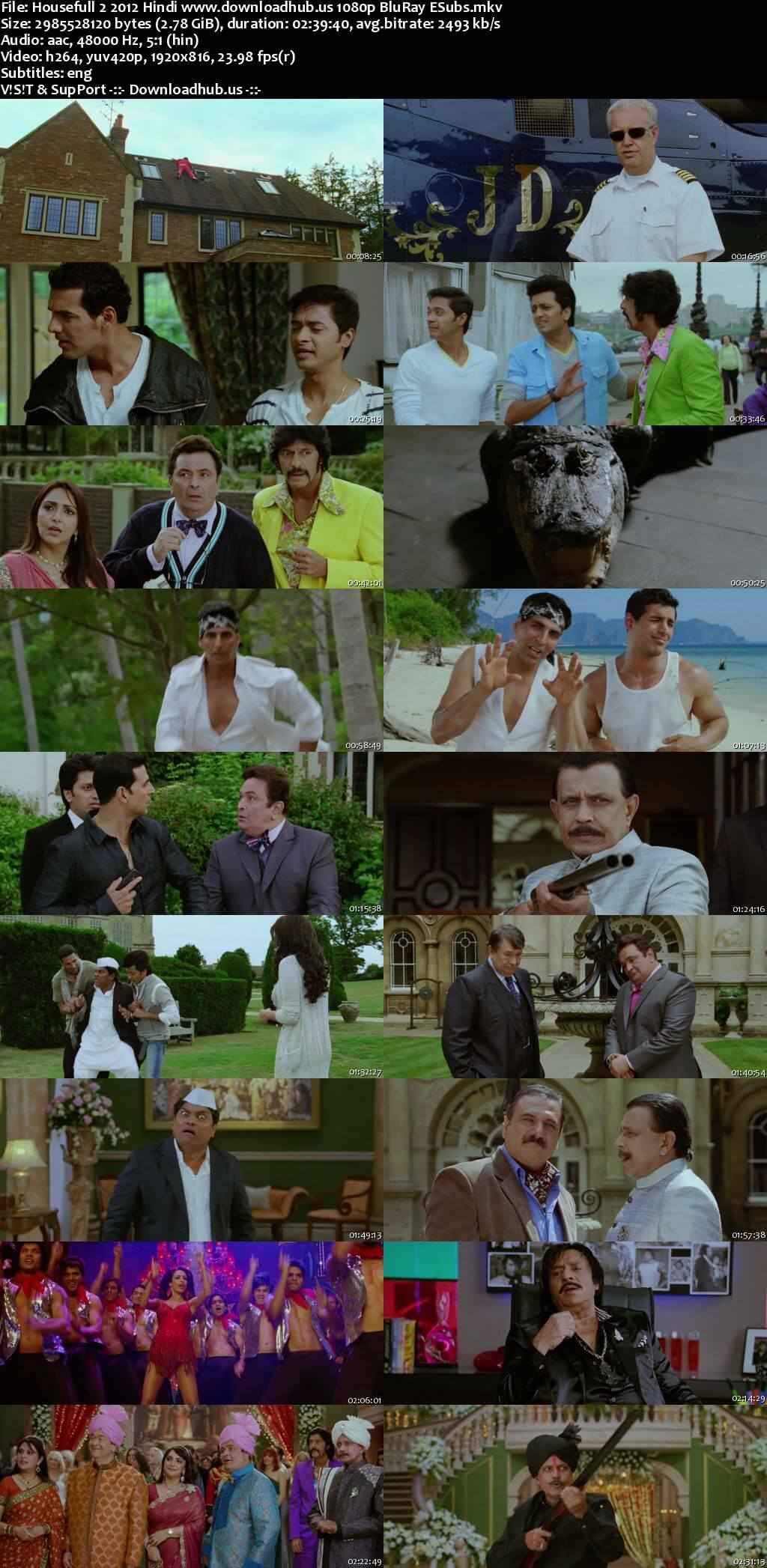 Housefull 2 2012 Hindi Movie DD5.1 4k 1080p 720p 480p BluRay ESubs x264 HEVC