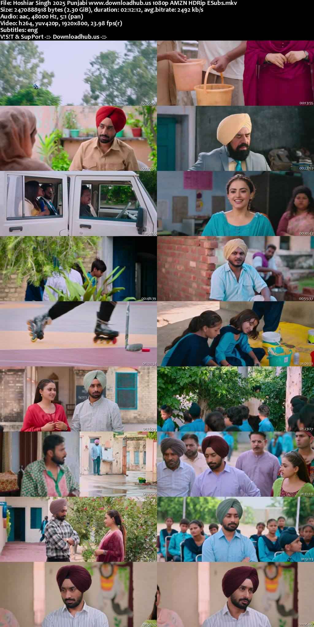 Hoshiar Singh 2025 Punjabi Movie DD5.1 1080p 720p 480p HDRip ESubs x264 HEVC