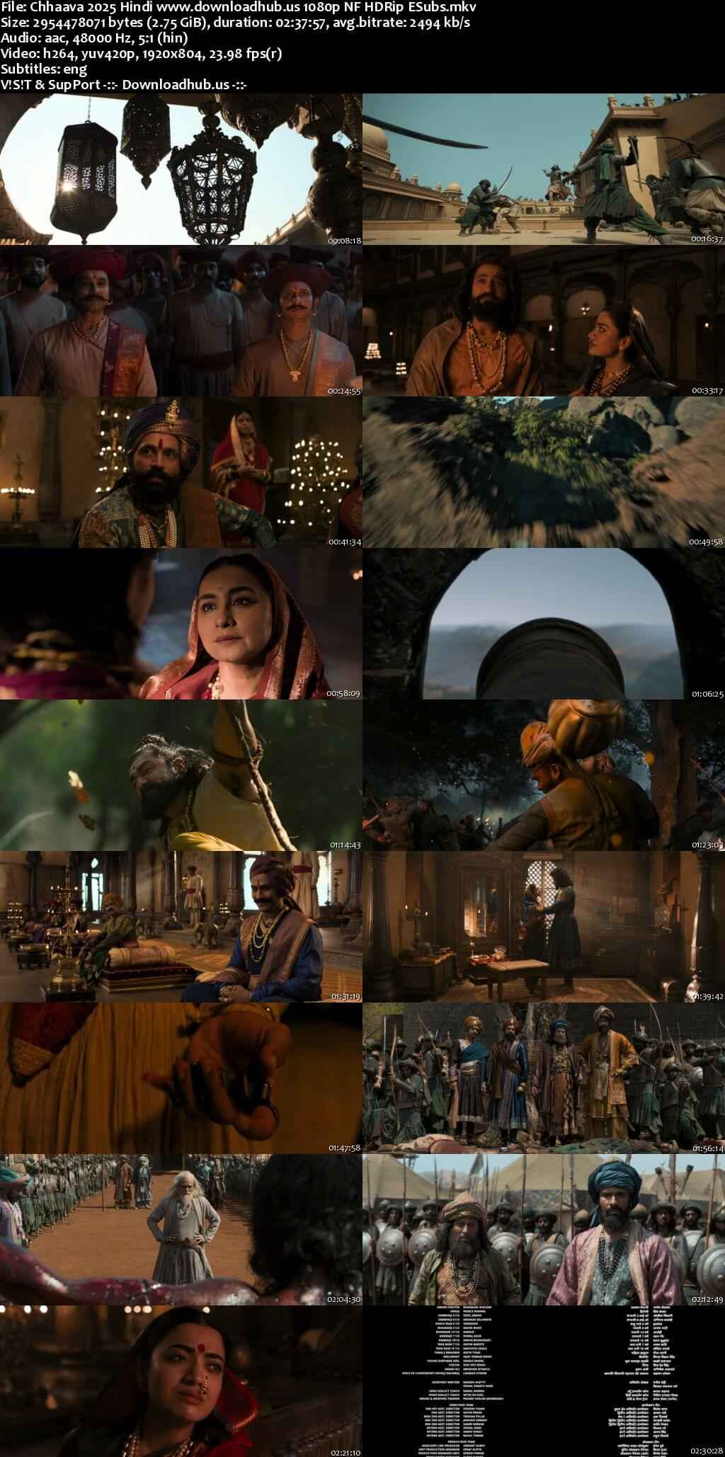 Chhaava 2025 Hindi Movie DD5.1 1080p 720p 480p HDRip HC-ESubs x264 HEVC