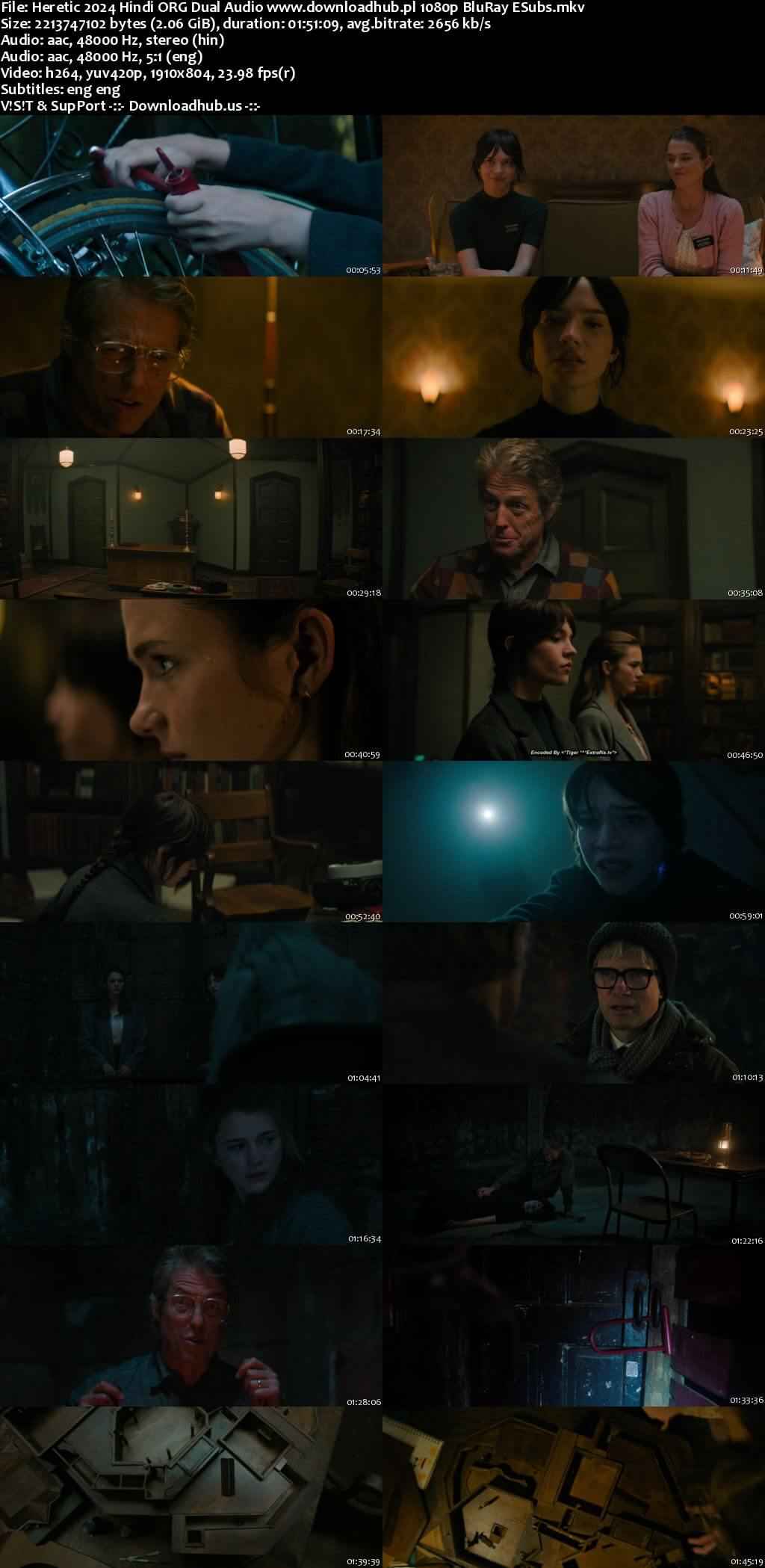 Heretic 2024 Hindi ORG Dual Audio Movie DD2.0 1080p 720p 480p BluRay ESubs x264 HEVC