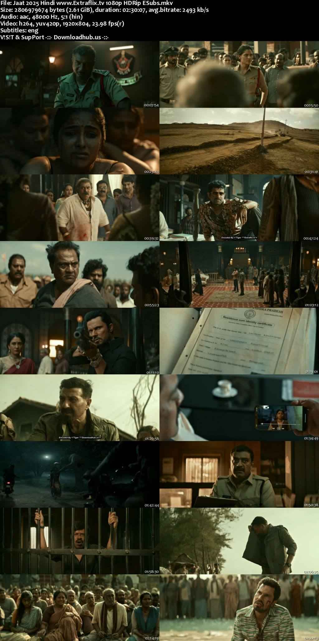 Jaat 2025 Hindi Movie DD5.1 4k 1080p 720p 480p HDRip ESubs x264 HEVC
