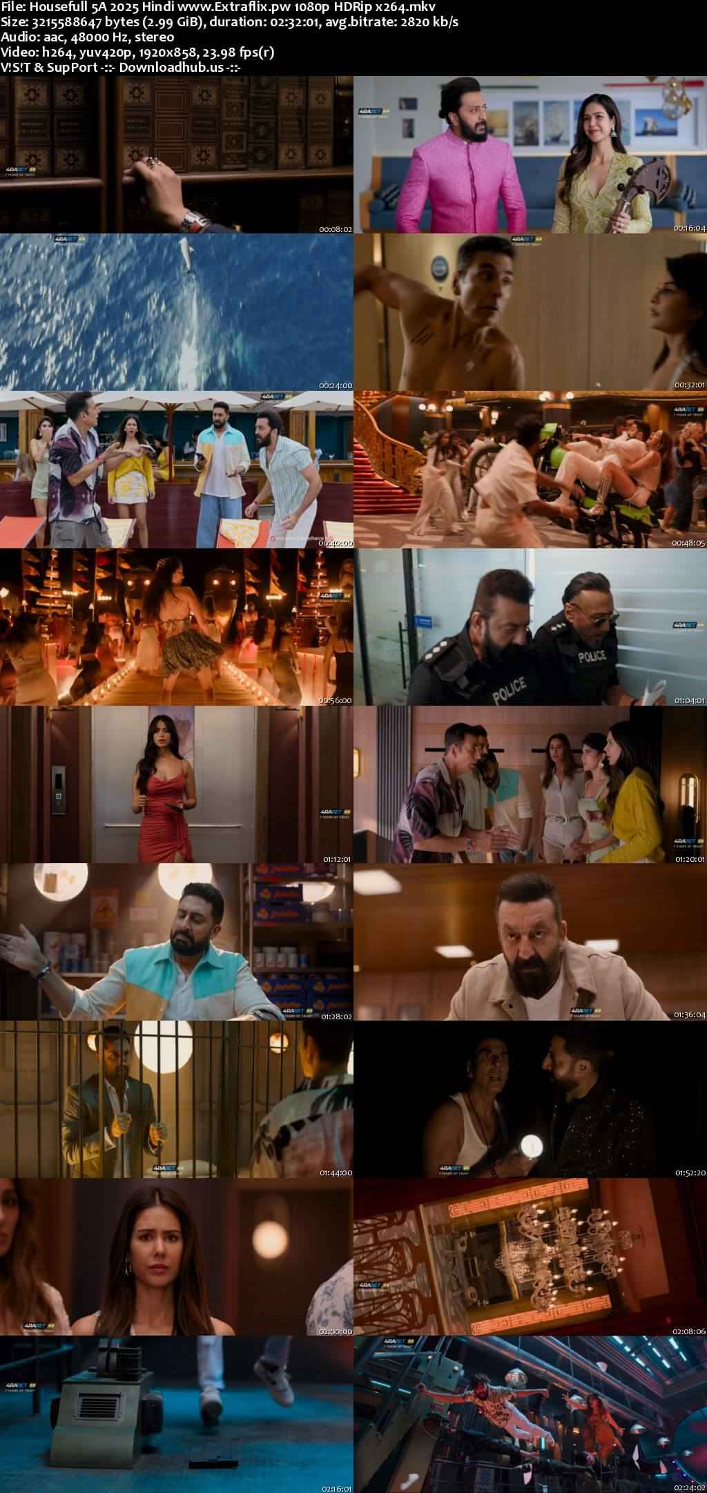 Housefull 5A 2025 Hindi Movie DD2.0 1080p 720p 480p HDRip x264 HEVC