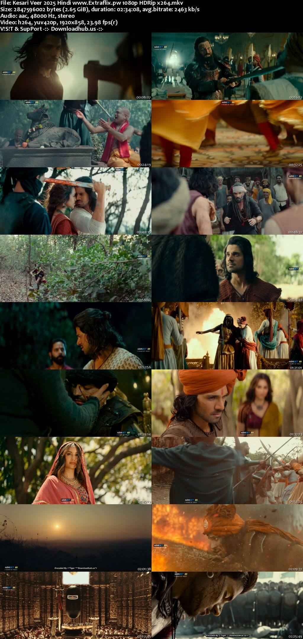 Kesari Veer 2025 Hindi Movie DD2.0 1080p 720p 480p HDRip x264 HEVC