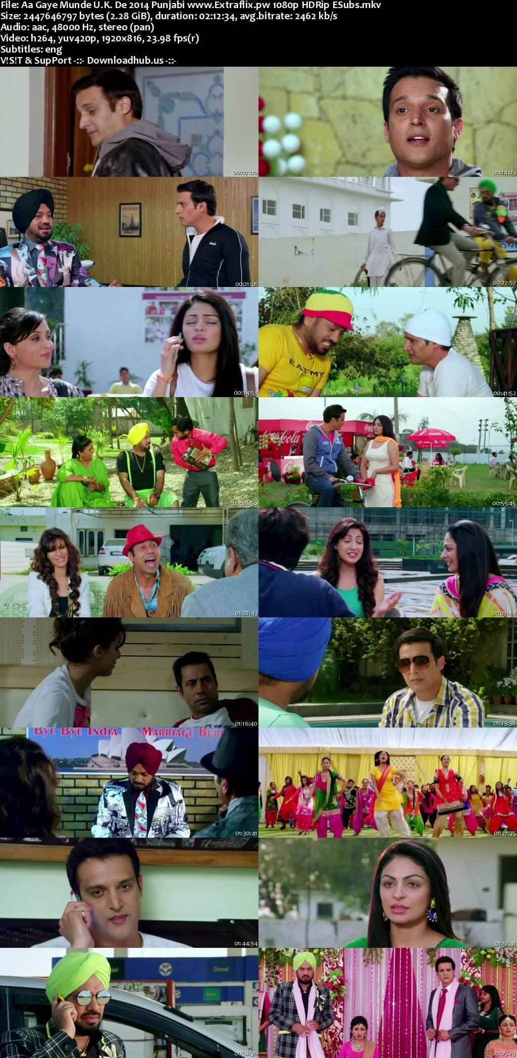Aa Gaye Munde U.K. De 2014 Punjabi Movie DD2.0 1080p 720p 480p HDRip ESubs x264 HEVC