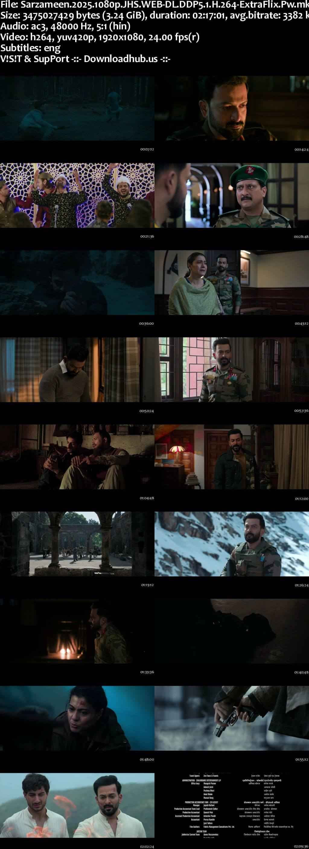 Sarzameen 2025 Hindi Movie DD5.1 4k 1080p 720p 480p HDRip ESubs x264 HEVC