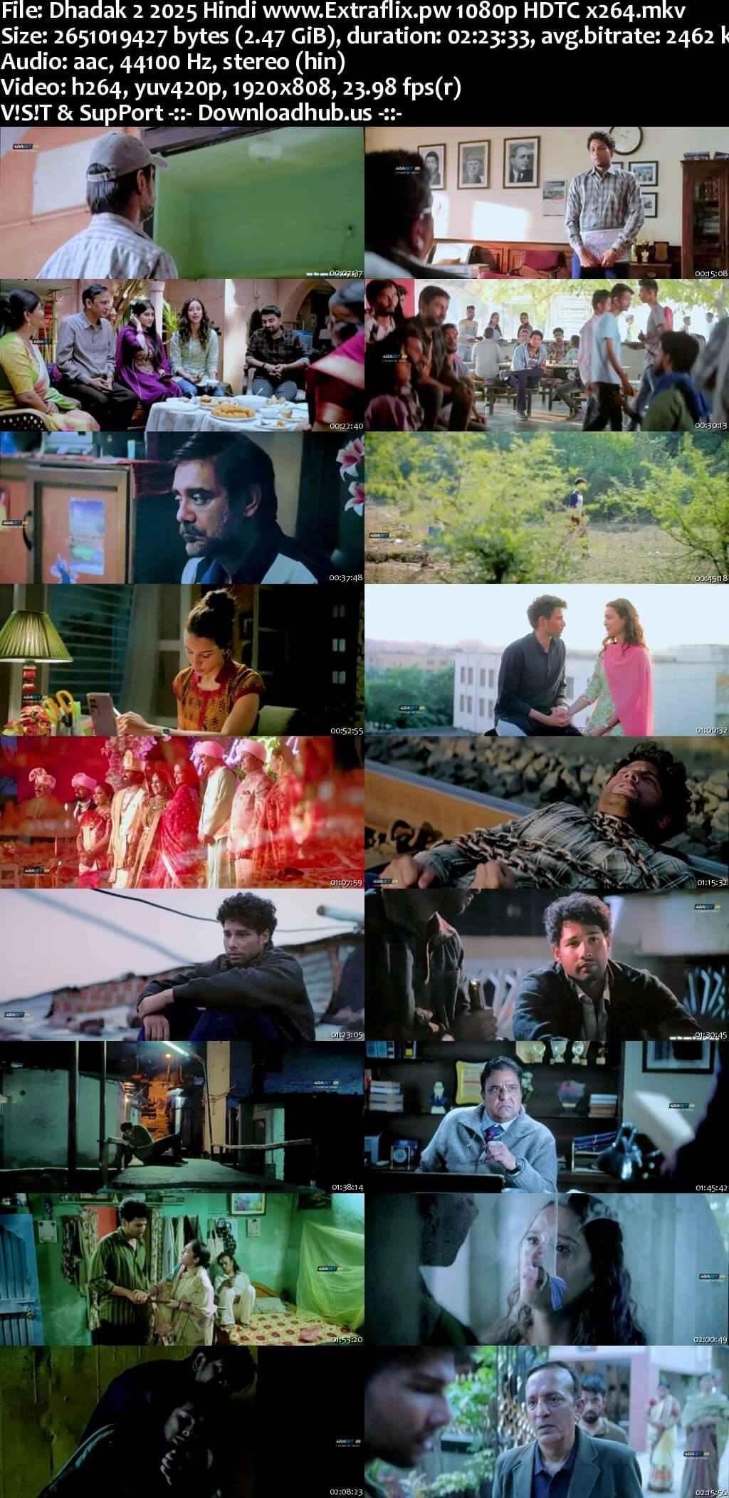 Dhadak 2 2025 Hindi Movie [ORG-DD2.0] 1080p 720p 480p HDTC x264 HEVC
