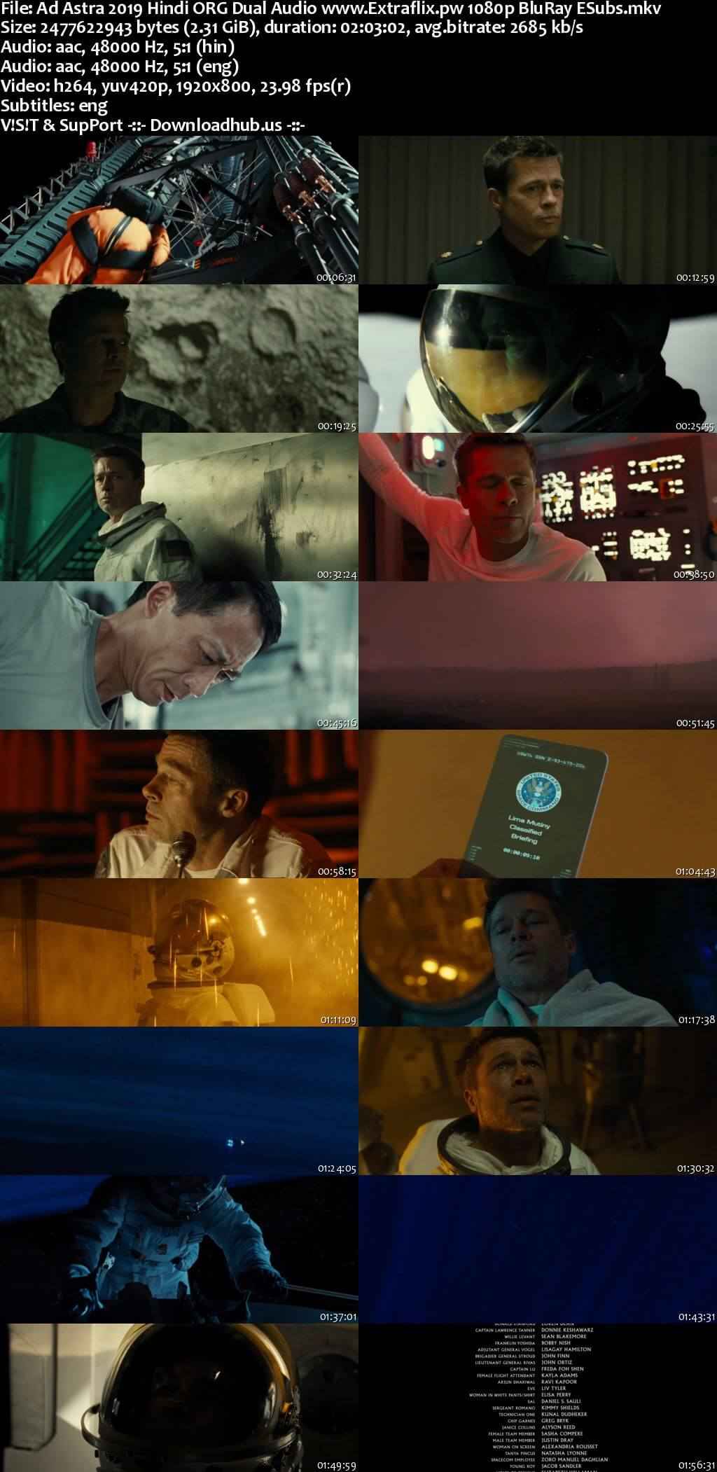 Ad Astra 2019 Hindi ORG Dual Audio Movie DD5.1 1080p 720p 480p BluRay ESubs x264 HEVC Ad Astra 2019 Hindi ORG Dual Audio Movie DD5.1 1080p 720p 480p BluRay ESubs x264 HEVC
