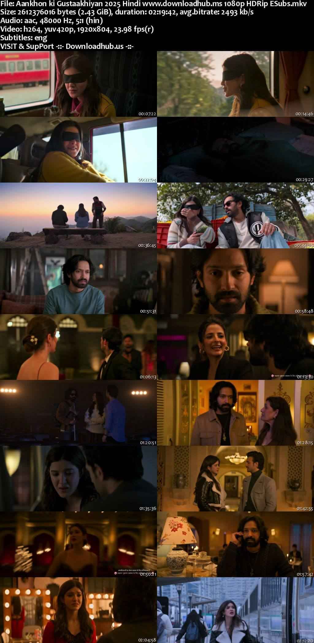 Aankhon ki Gustaakhiyan 2025 Hindi Movie DD2.0 1080p 720p 480p HDRip x264 HEVC