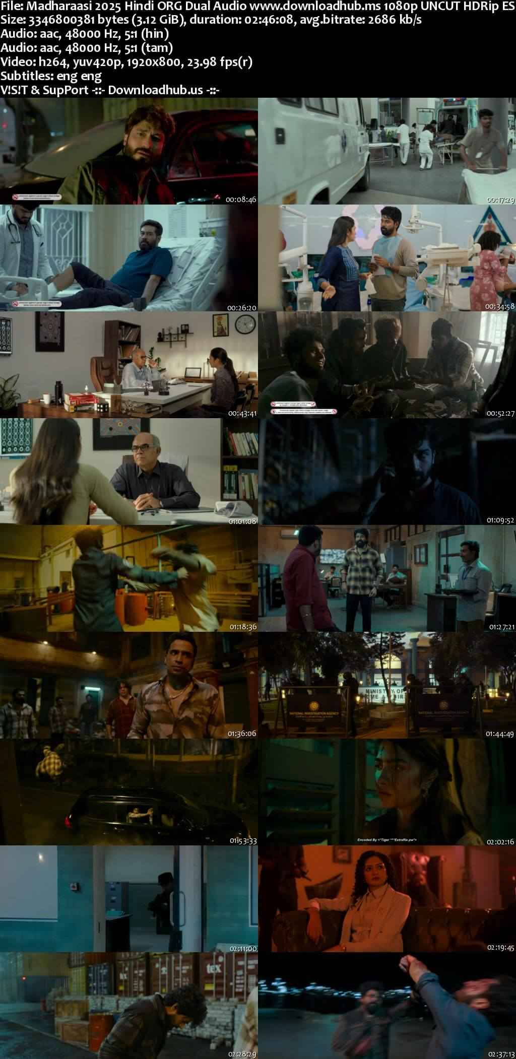 Madharaasi 2025 Hindi ORG Dual Audio Movie DD5.1 4k 1080p 720p 480p UNCUT HDRip ESubs x264 HEVC