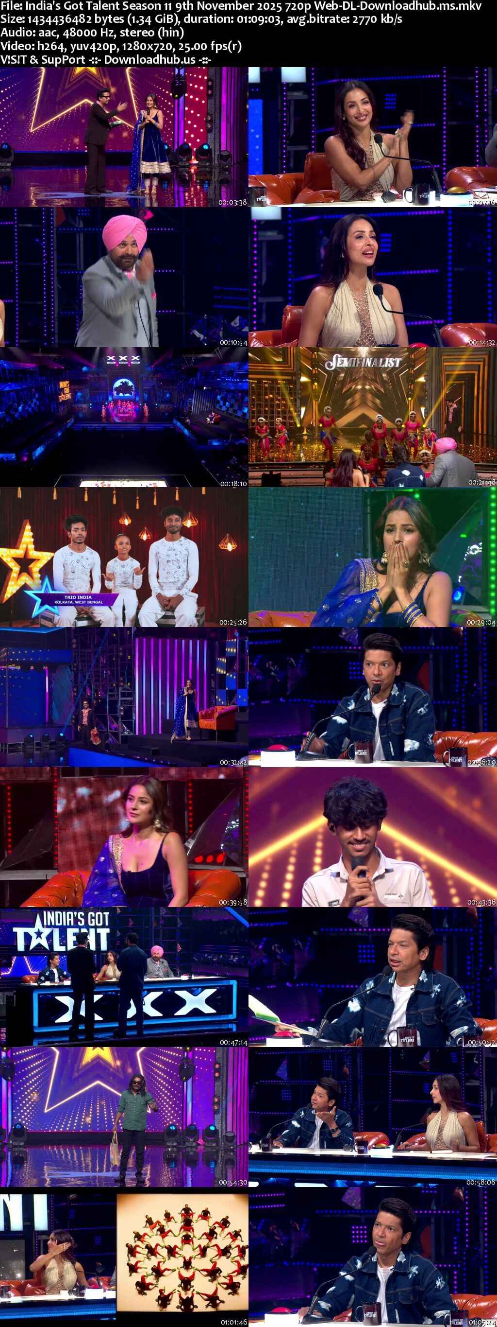 India's Got Talent Season 11 9 November 2025 Episode 12 Web-DL 720p 480p