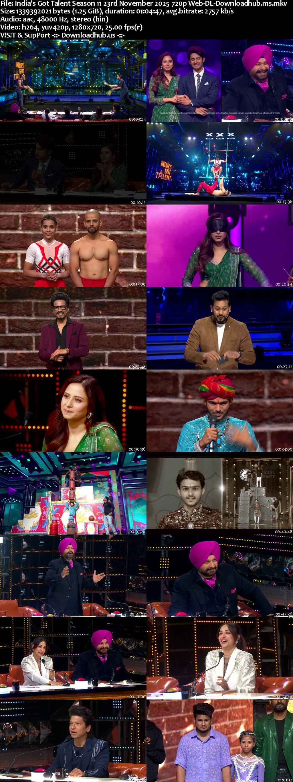 India's Got Talent Season 11 23 November 2025 Episode 16 Web-DL 720p 480p India's Got Talent Season 11 23 November 2025 Episode 16 Web-DL 720p 480p