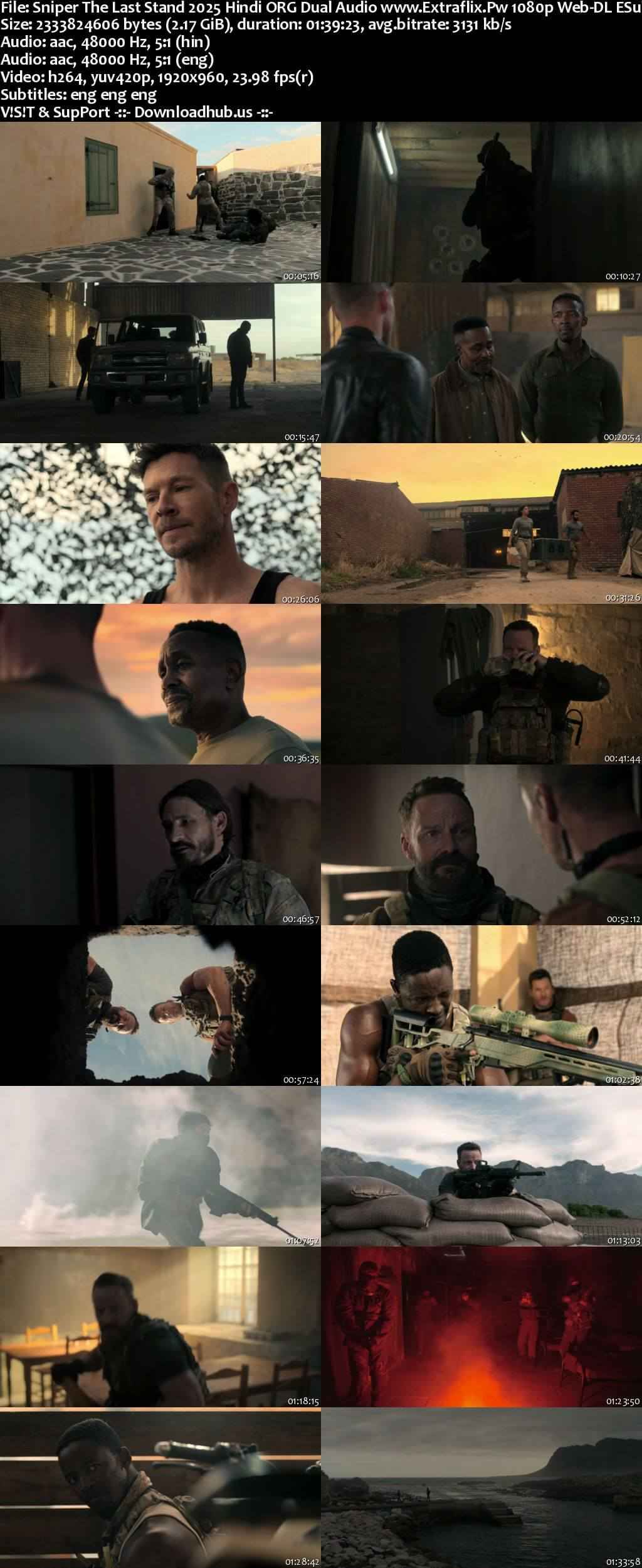 Sniper The Last Stand 2025 Hindi ORG Dual Audio Movie DD5.1 4k 1080p 720p 480p Web-DL ESubs x264 HEVC