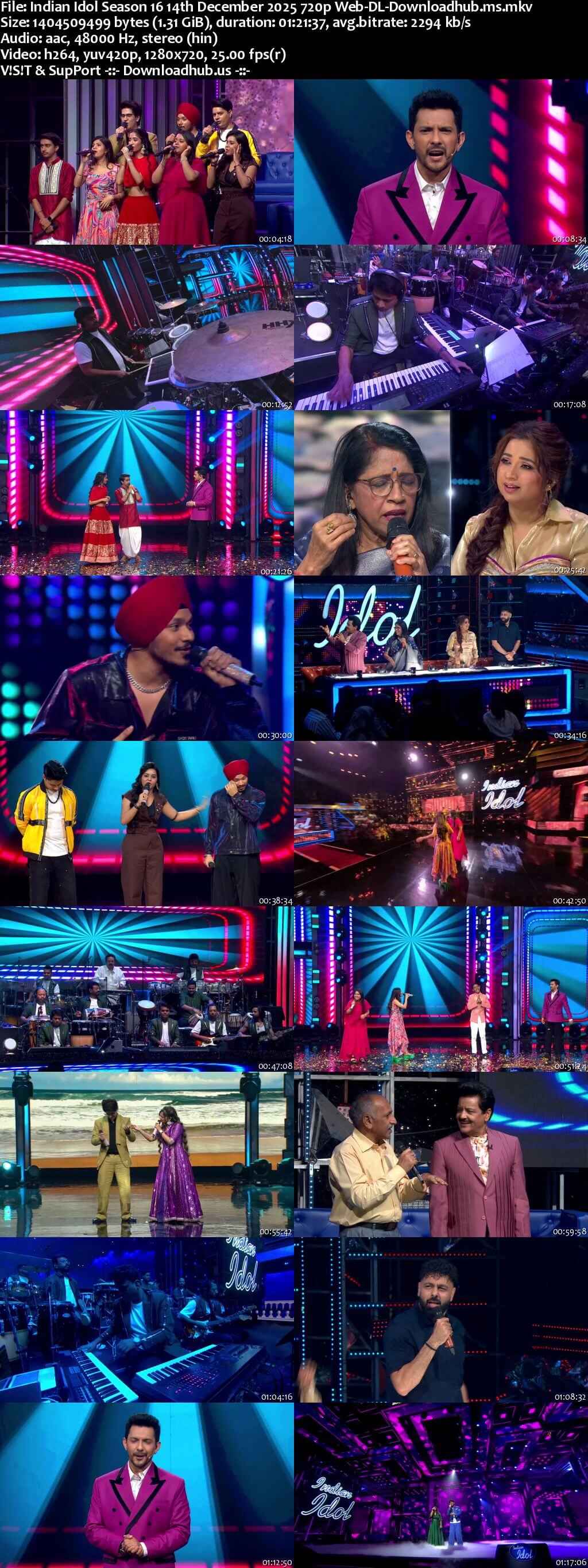 Indian Idol Season 16 14 December 2025 Episode 18 Web-DL 720p 480p