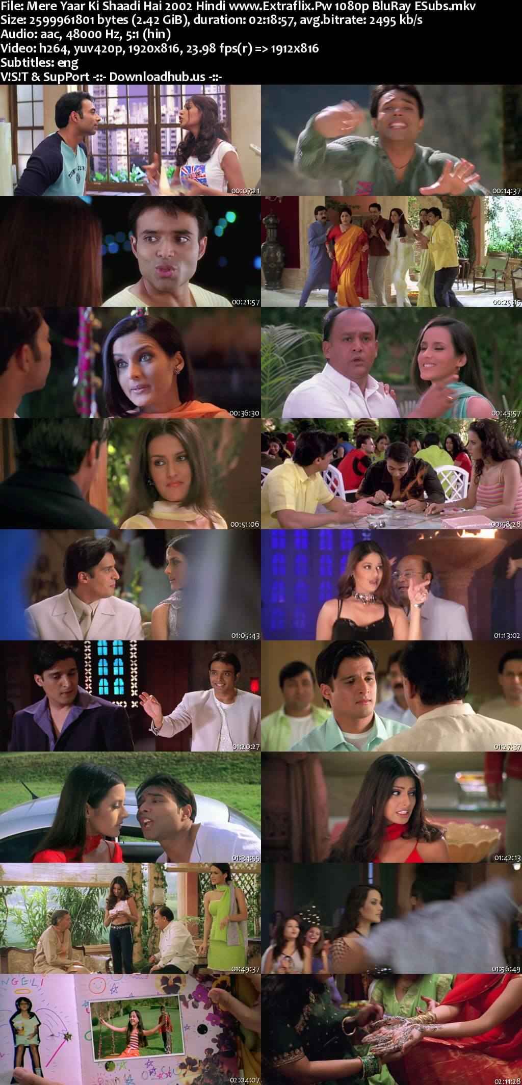 Mere Yaar Ki Shaadi Hai 2002 Hindi Movie DD5.1 4k 1080p 720p 480p BluRay ESubs x264 HEVC