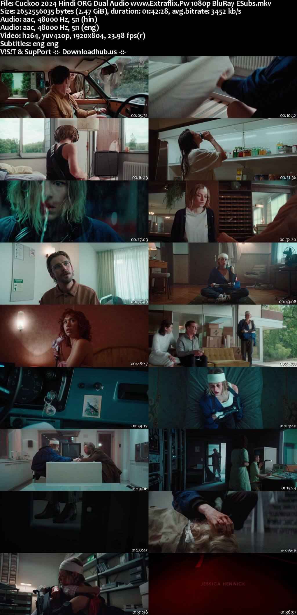 Cuckoo 2024 Hindi ORG Dual Audio Movie DD5.1 4k 1080p 720p 480p BluRay ESubs x264 HEVC