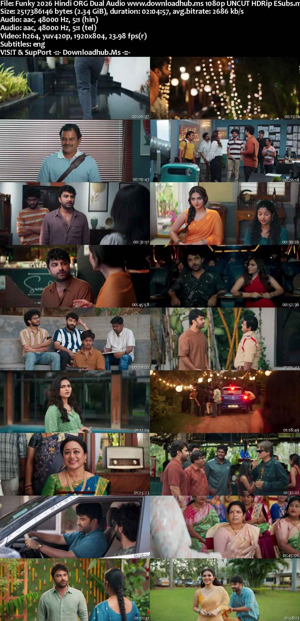 Funky 2026 Hindi ORG Dual Audio Movie DD5.1 4k 1080p 720p 480p UNCUT HDRip ESubs x264 HEVC