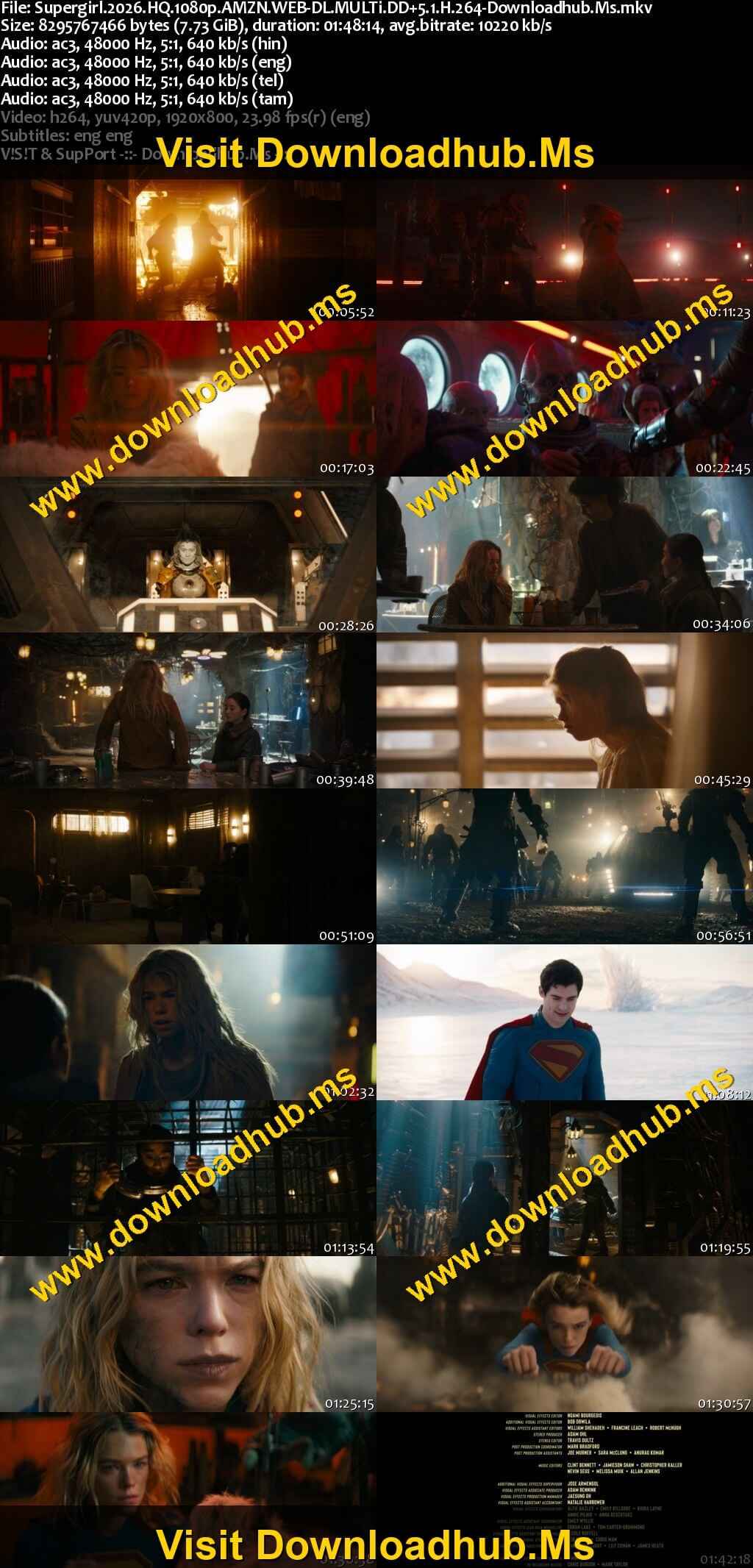Supergirl 2026 Hindi ORG Dual Audio Movie DD5.1 4k 1080p 720p 480p Web-DL ESubs x264 HEVC