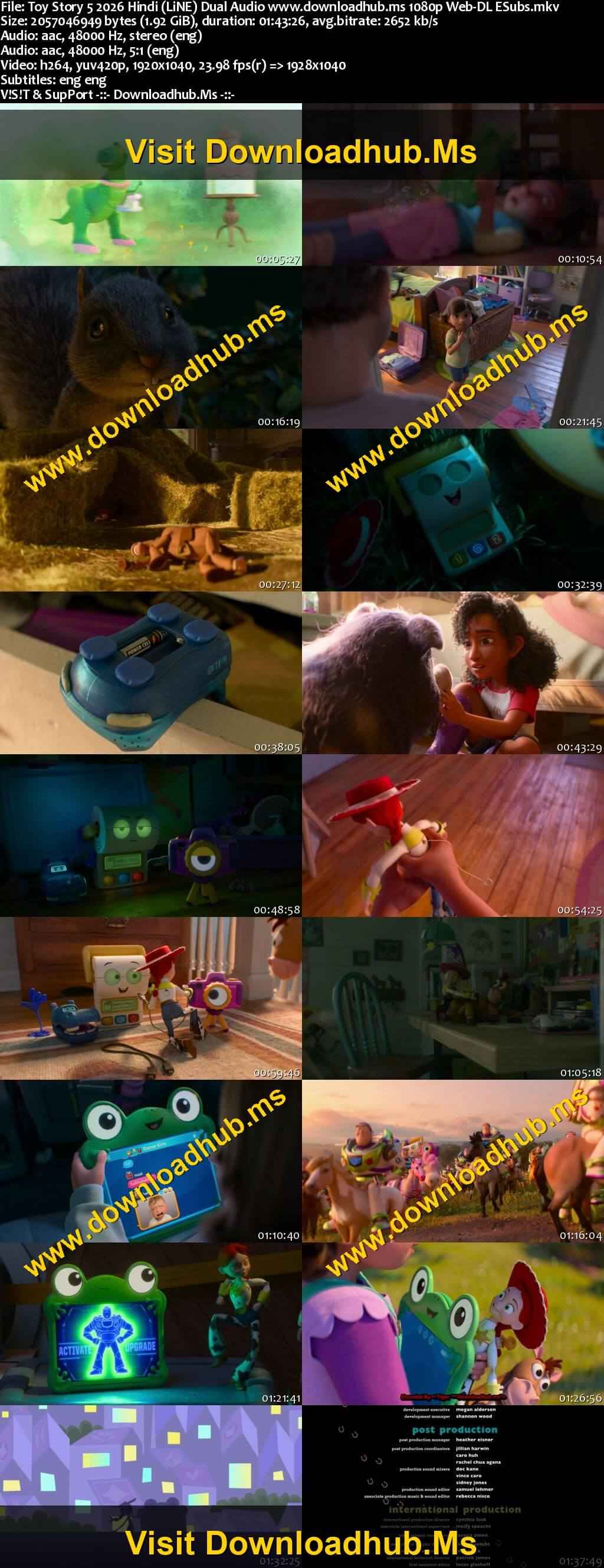 Toy Story 5 2026 Hindi (LiNE) Dual Audio Movie DD2.0 1080p 720p 480p Web-DL ESubs x264 HEVC