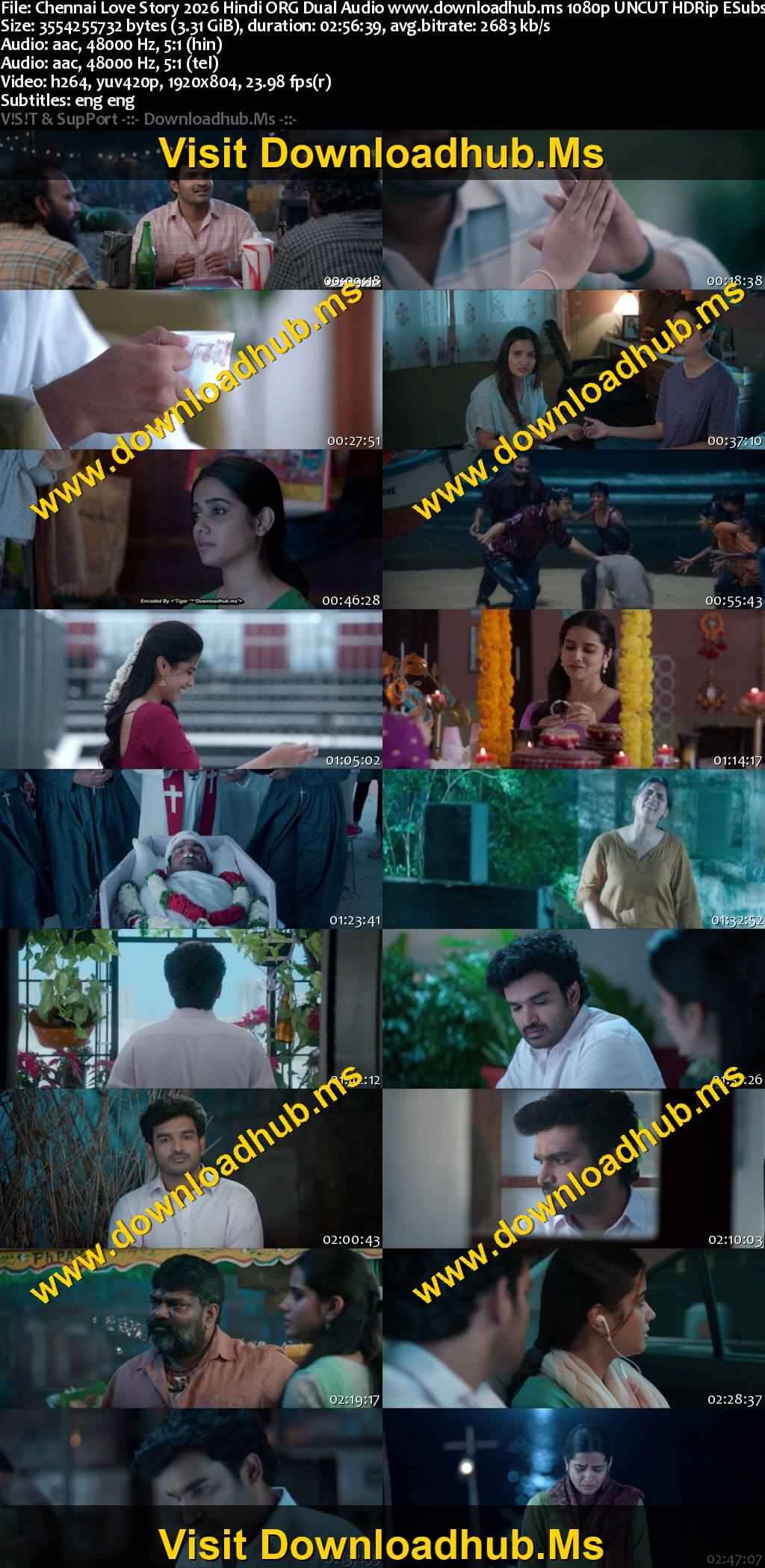 Chennai Love Story 2026 Hindi ORG Dual Audio Movie DD5.1 4k 1080p 720p 480p UNCUT HDRip ESubs x264 HEVC