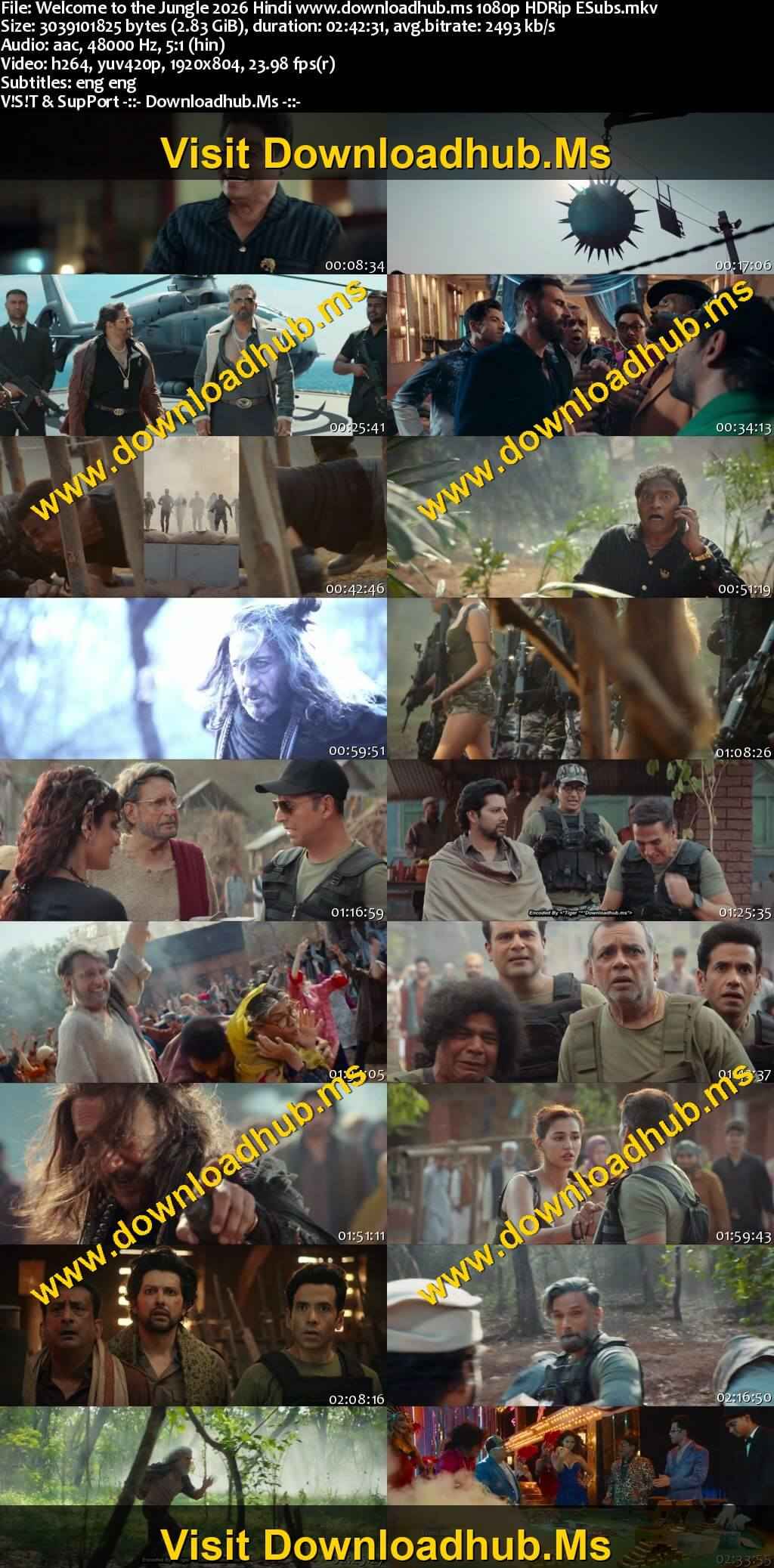 Welcome to the Jungle 2026 Hindi Movie DD5.1 4k 1080p 720p 480p HDRip ESubs x264 HEVC