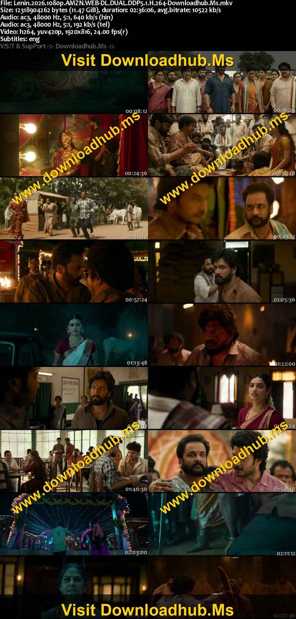 Lenin 2026 Hindi ORG Dual Audio Movie DD5.1 4k 1080p 720p 480p UNCUT HDRip ESubs x264 HEVC