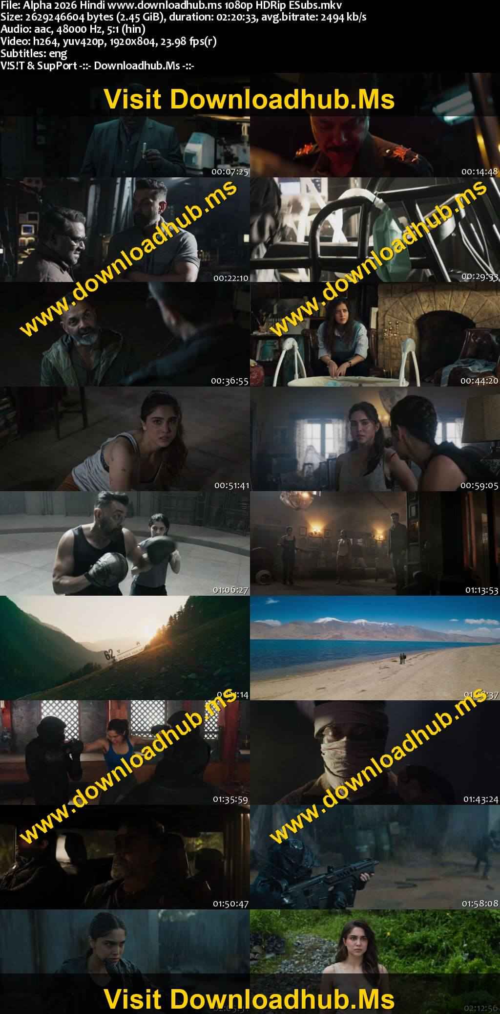 Alpha 2026 Hindi Movie DD5.1 4k 1080p 720p 480p HDRip ESubs x264 HEVC