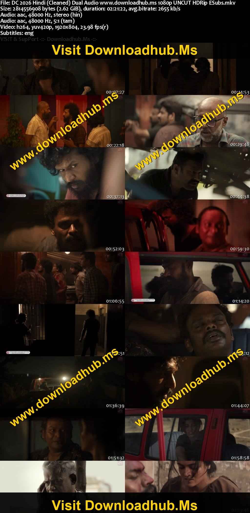 DC 2026 Hindi (Cleaned) Dual Audio Movie DD2.0 1080p 720p 480p UNCUT HDRip ESubs x264 HEVC