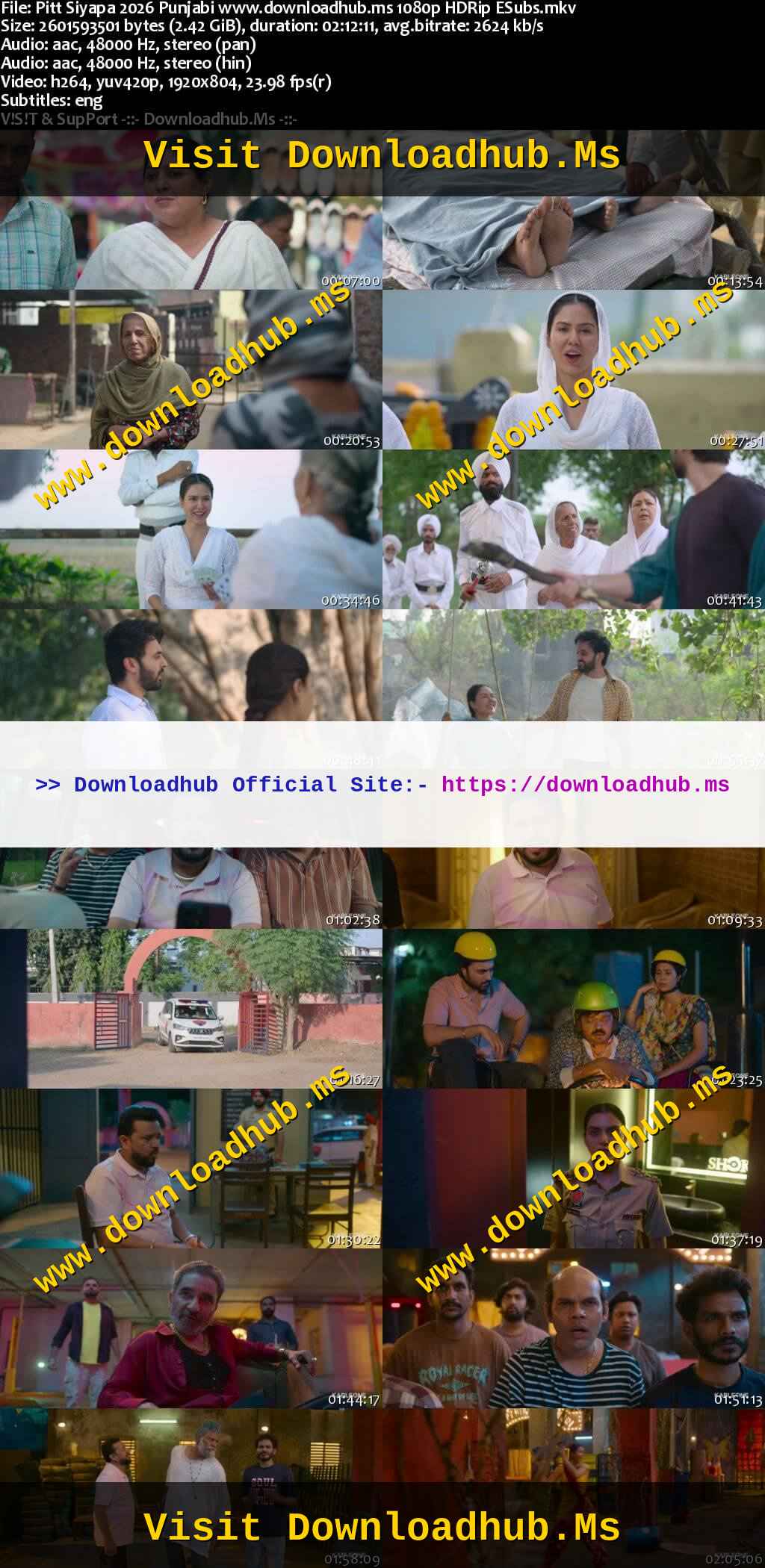 Pitt Siyapa 2026 Punjabi Movie DD2.0 1080p 720p 480p HDRip ESubs x264 HEVC