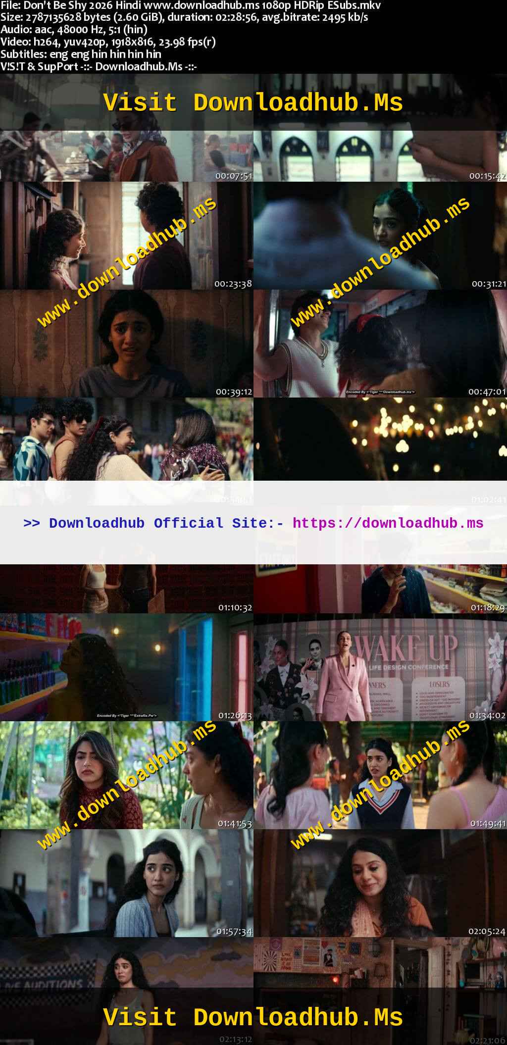 Don't Be Shy 2026 Hindi Movie DD5.1 4k 1080p 720p 480p HDRip ESubs x264 HEVC