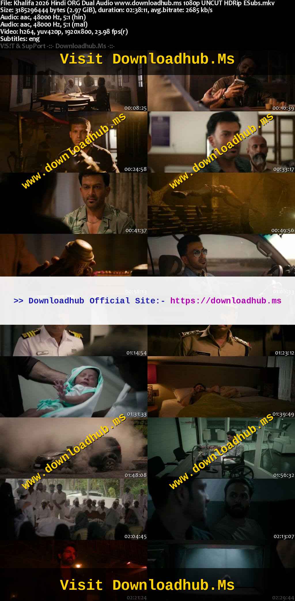 Khalifa 2026 Hindi ORG Dual Audio Movie DD5.1 1080p 720p 480p UNCUT HDRip ESubs x264 HEVC